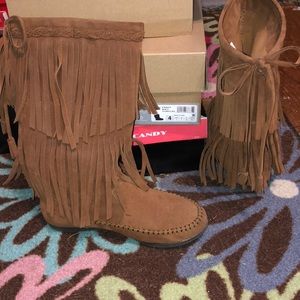 Rampage boots with fringe